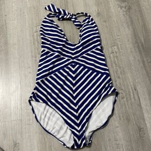Women’s Blue&White Ralph Lauren OnePiece Swimsuit